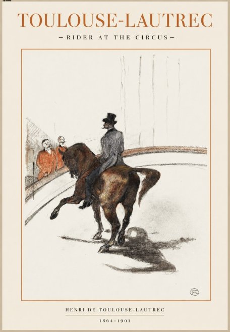 Toulouse-Lautrec Rider at the Circus No1 - Juliste