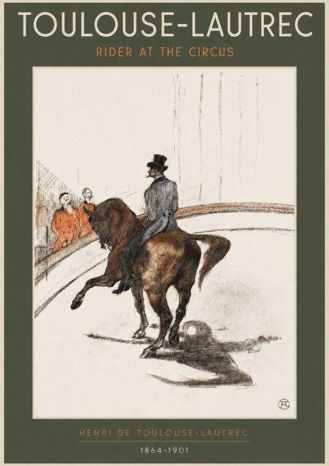 Toulouse-Lautrec Rider at the Circus No3 - Juliste