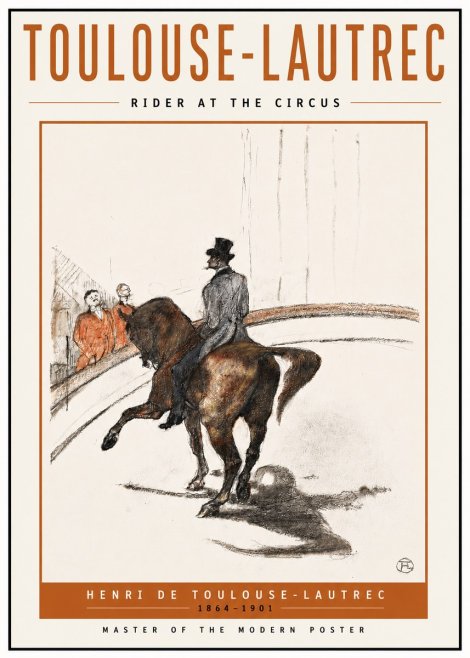 Toulouse-Lautrec Rider at the Circus No5 - Juliste