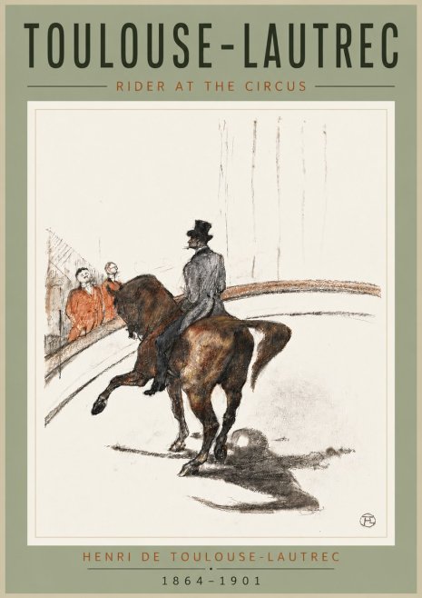 Toulouse-Lautrec Rider at the Circus No6 - Juliste