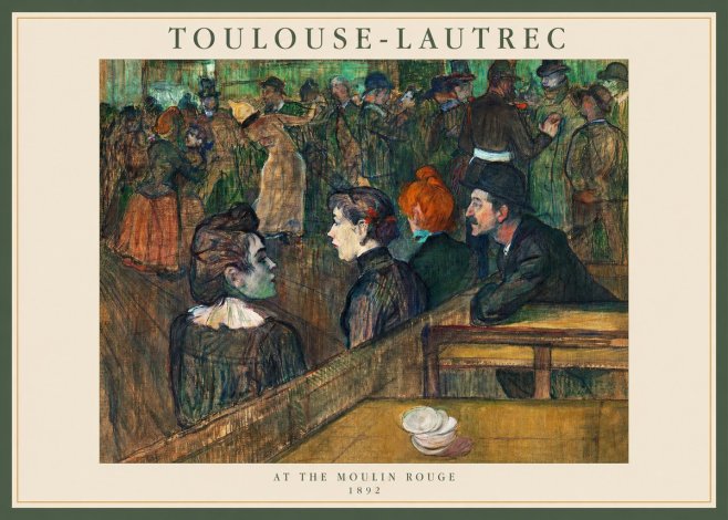 Toulouse-Lautrec At the Moulin Rouge V No1 - Juliste