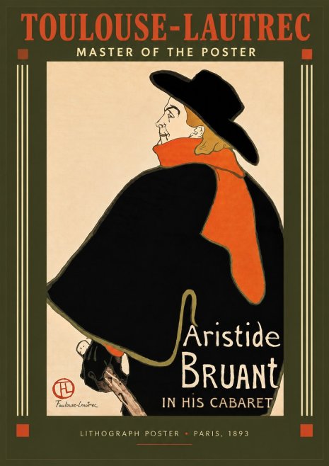 Toulouse-Lautrec Aristide Bruant in His Cabaret II No2 - Juliste