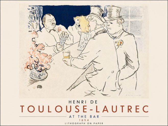 Toulouse-Lautrec At the Bar No6 - Juliste