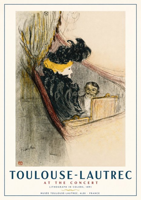 Toulouse-Lautrec At the Concert No2 - Juliste