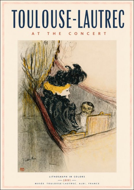Toulouse-Lautrec At the Concert No4 - Juliste