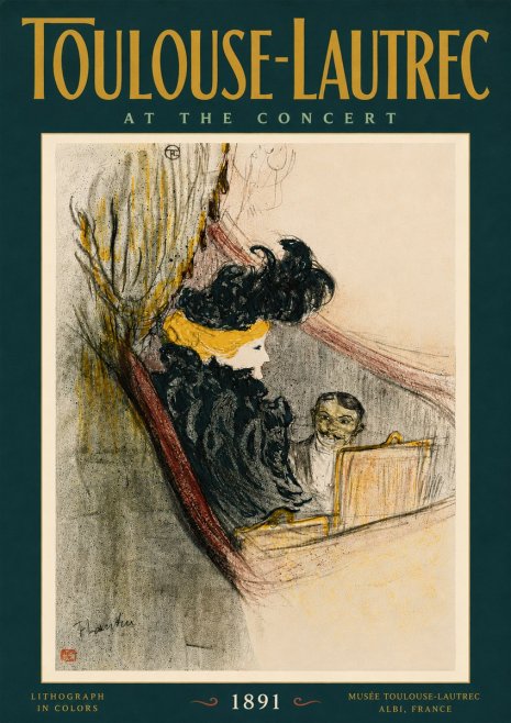 Toulouse-Lautrec At the Concert No5 - Juliste