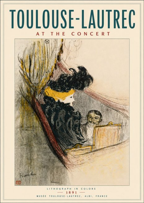 Toulouse-Lautrec At the Concert No6 - Juliste