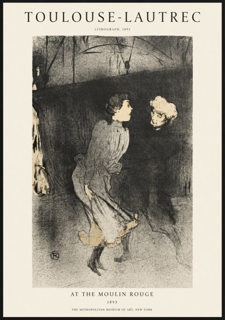 Toulouse-Lautrec At the Moulin Rouge VI No1 - Juliste