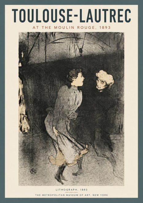Toulouse-Lautrec At the Moulin Rouge VI No3 - Juliste