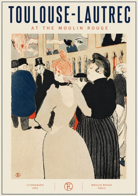 Toulouse-Lautrec At the Moulin Rouge VII No2 - Juliste