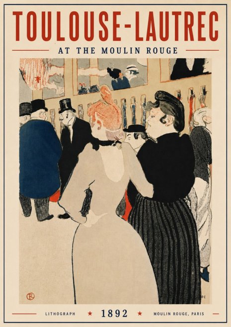 Toulouse-Lautrec At the Moulin Rouge VII No3 - Juliste