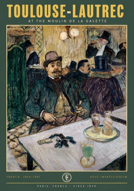 Toulouse-Lautrec At the Moulin De La Galette No2 - Juliste