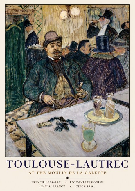 Toulouse-Lautrec At the Moulin De La Galette No3 - Juliste