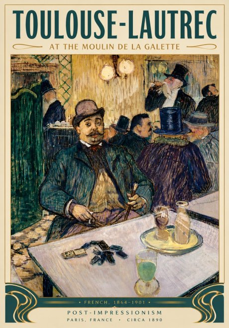 Toulouse-Lautrec At the Moulin De La Galette No5 - Juliste