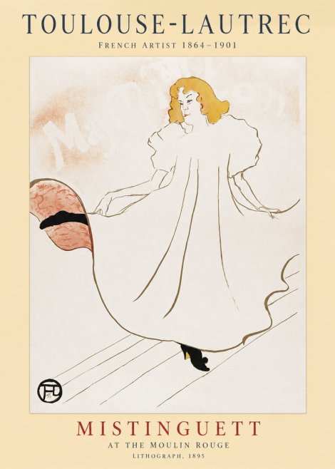 Toulouse-Lautrec Mistinguett at the Moulin Rouge No1 - Juliste