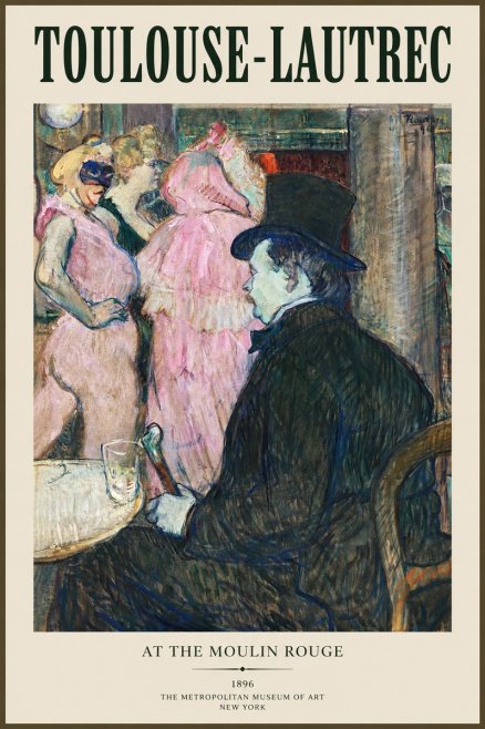 Toulouse-Lautrec At the Moulin Rouge VIII No1 - Juliste