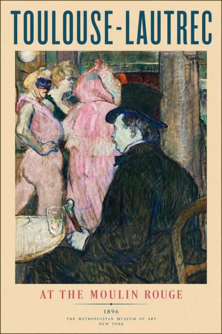 Toulouse-Lautrec At the Moulin Rouge VIII No2 - Juliste