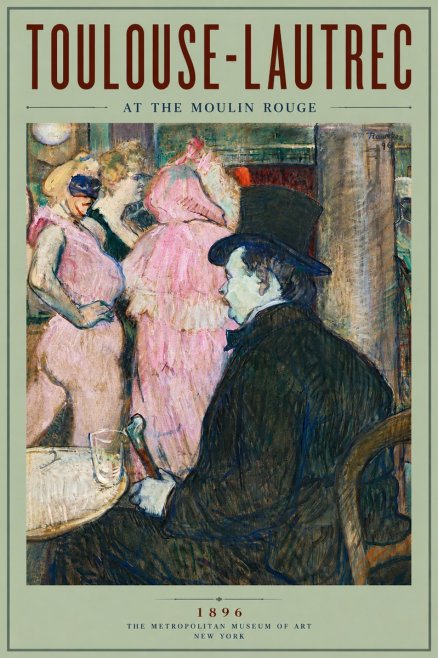 Toulouse-Lautrec At the Moulin Rouge VIII No6 - Juliste