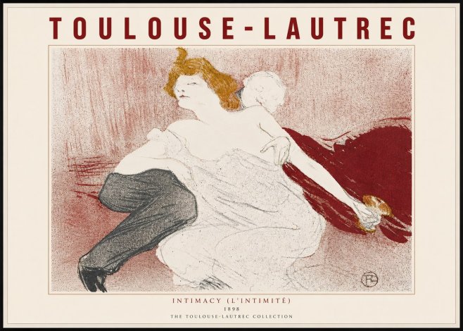 Toulouse-Lautrec Intimacy (L'intimité) No5 - Juliste