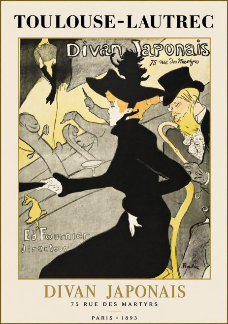 Toulouse-Lautrec Divan Japonais No1 - Juliste