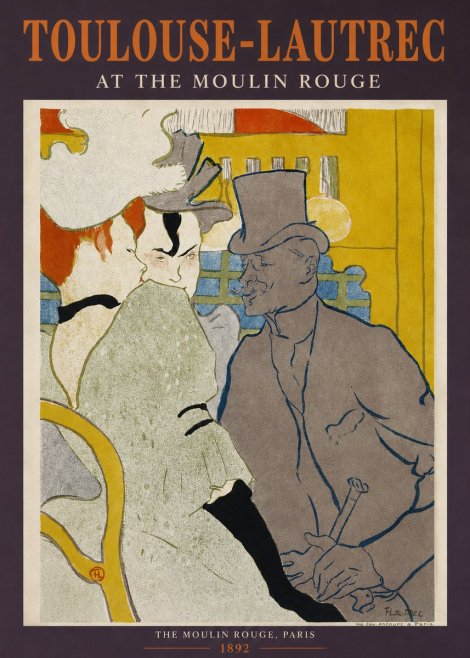 Toulouse-Lautrec At the Moulin Rouge IX No2 - Juliste