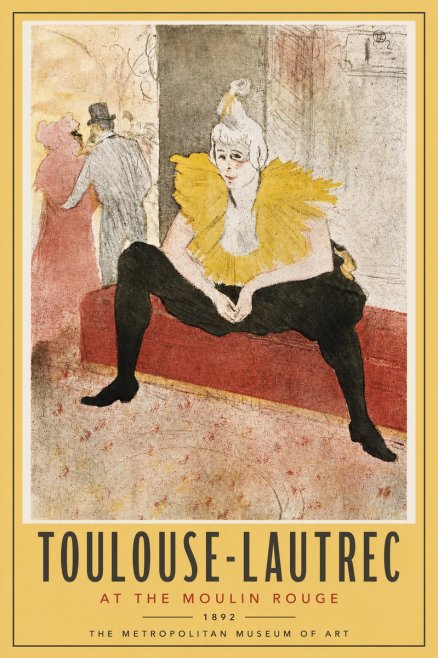 Toulouse-Lautrec At the Moulin Rouge X No4 - Juliste