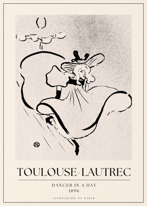 Toulouse-Lautrec Dancer in a Hat No1 - Juliste