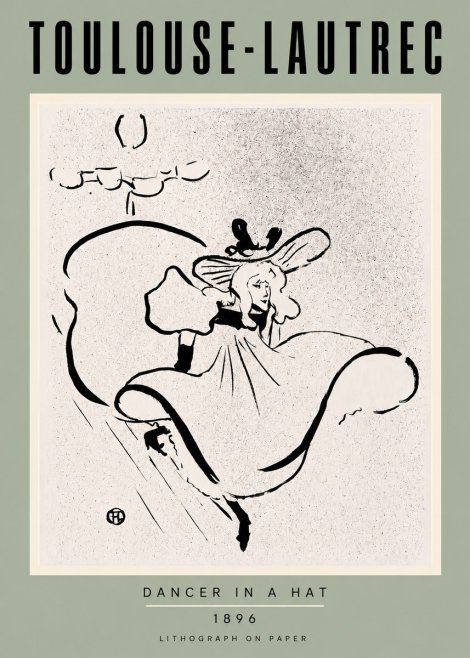 Toulouse-Lautrec Dancer in a Hat No3 - Juliste