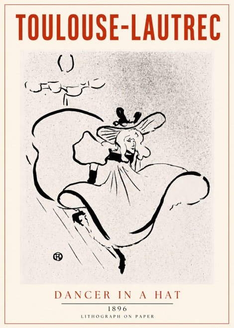 Toulouse-Lautrec Dancer in a Hat No4 - Juliste