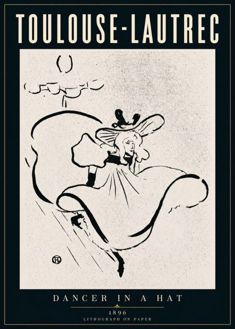 Toulouse-Lautrec Dancer in a Hat No5 - Juliste