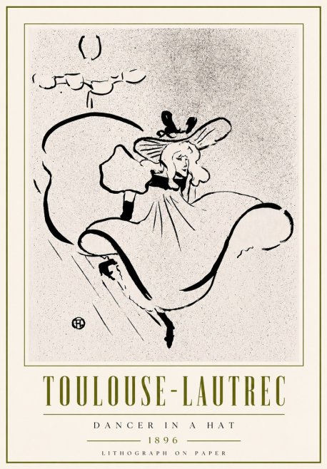 Toulouse-Lautrec Dancer in a Hat No6 - Juliste