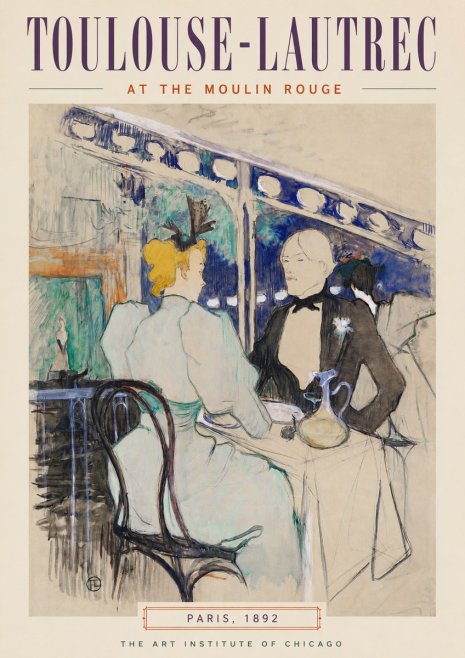 Toulouse-Lautrec At the Moulin Rouge XI No3 - Juliste