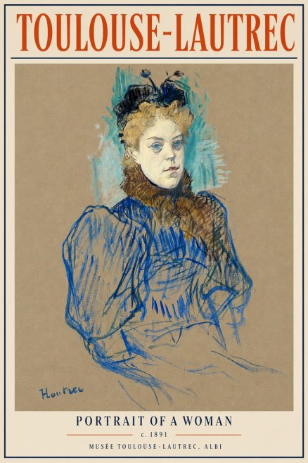 Toulouse-Lautrec Portrait of a Woman II No5 - Juliste