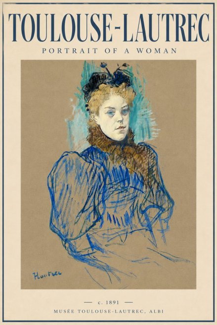 Toulouse-Lautrec Portrait of a Woman II No6 - Juliste