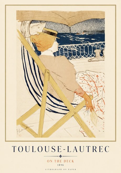 Toulouse-Lautrec On the Deck No1 - Juliste