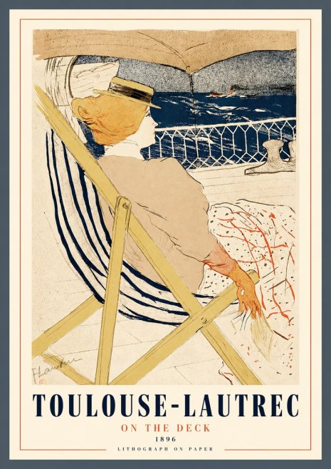 Toulouse-Lautrec On the Deck No2 - Juliste