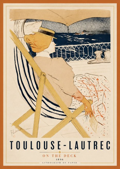 Toulouse-Lautrec On the Deck No4 - Juliste