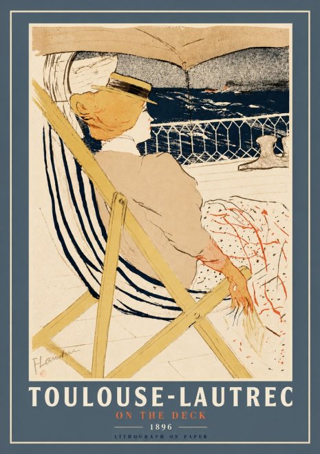 Toulouse-Lautrec On the Deck No6 - Juliste