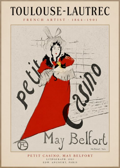 Toulouse-Lautrec Petit Casino, May Belfort No1 - Juliste
