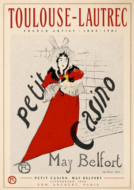 Toulouse-Lautrec Petit Casino, May Belfort No3 - Juliste
