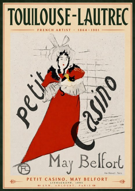 Toulouse-Lautrec Petit Casino, May Belfort No4 - Juliste