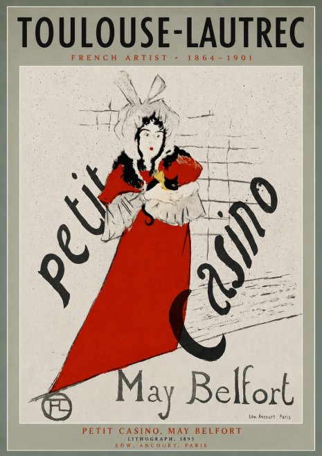 Toulouse-Lautrec Petit Casino, May Belfort No5 - Juliste