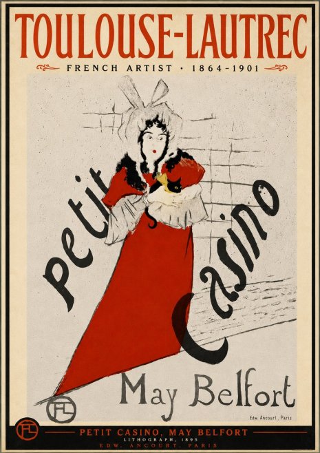 Toulouse-Lautrec Petit Casino, May Belfort No6 - Juliste
