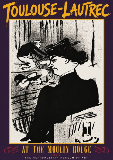 Toulouse-Lautrec At the Moulin Rouge XII No3 - Juliste