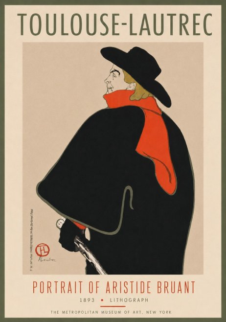Toulouse-Lautrec Portrait of Aristide Bruant No4 - Juliste