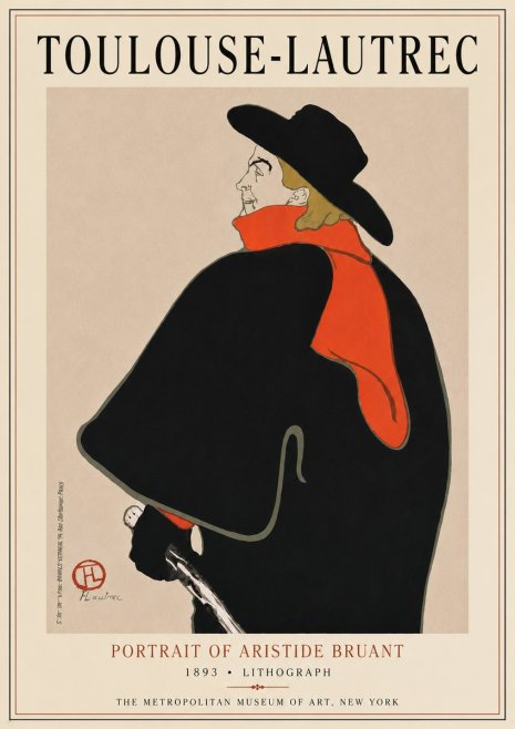 Toulouse-Lautrec Portrait of Aristide Bruant No6 - Juliste