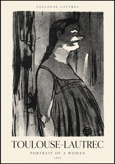 Toulouse-Lautrec Portrait of a Woman III No1 - Juliste