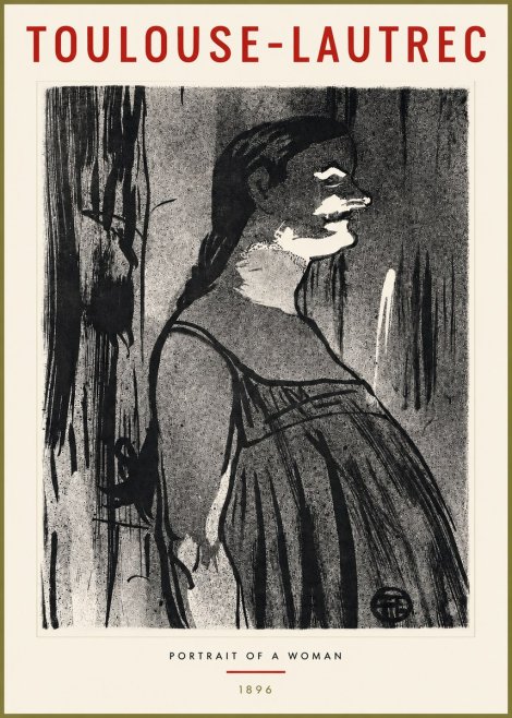 Toulouse-Lautrec Portrait of a Woman III No2 - Juliste