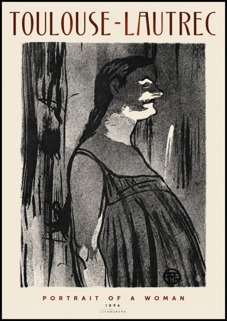 Toulouse-Lautrec Portrait of a Woman III No4 - Juliste