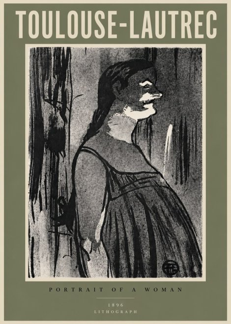 Toulouse-Lautrec Portrait of a Woman III No5 - Juliste